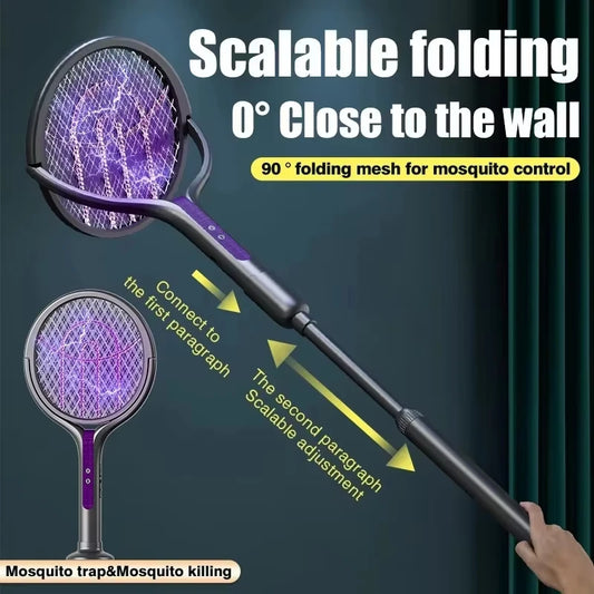 Revolutionary Telescopic Mosquito Swatter: Effortless Bug Control with USB Charging and Adjustable Reach