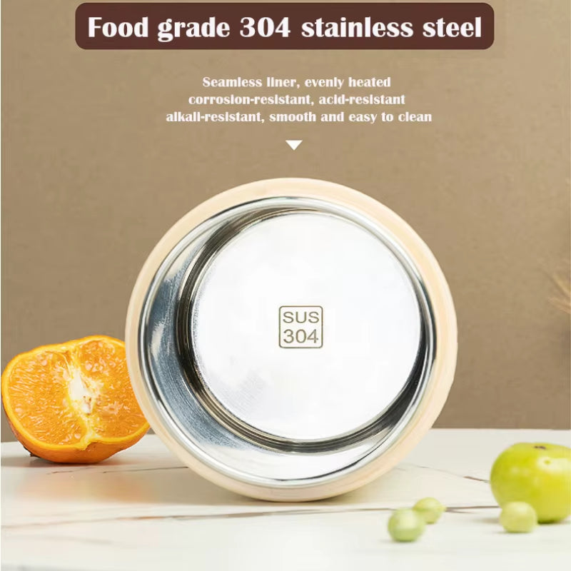 600ML USB Electric Heating Lunch Box - Portable Stainless Steel Food Warmer for Picnic and Milk Drinks, Compatible with 5V, 12V, and 24V Power Sources