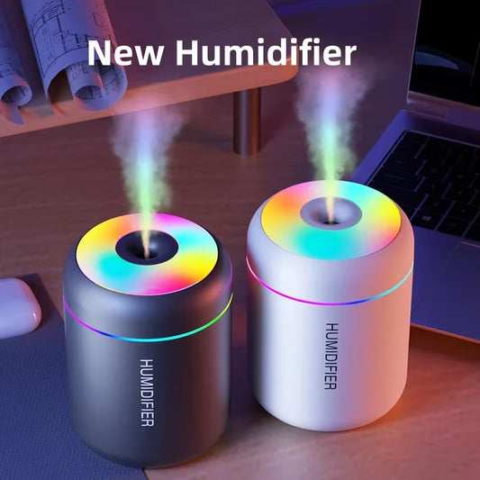 180ML USB Mini Air Humidifier and Aroma Diffuser with Essential Oil Purification and Ambient Lighting for Home, Car, and Bedroom
