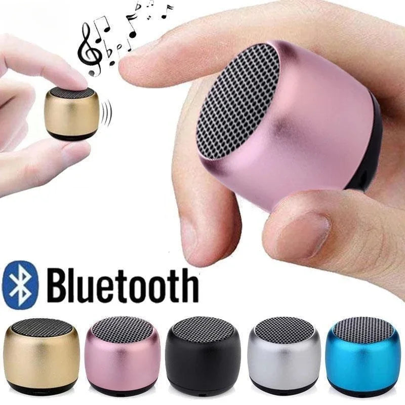 Mini Wireless Bluetooth Speaker - Portable Metal Loudspeaker for Mobile Phones and Computers