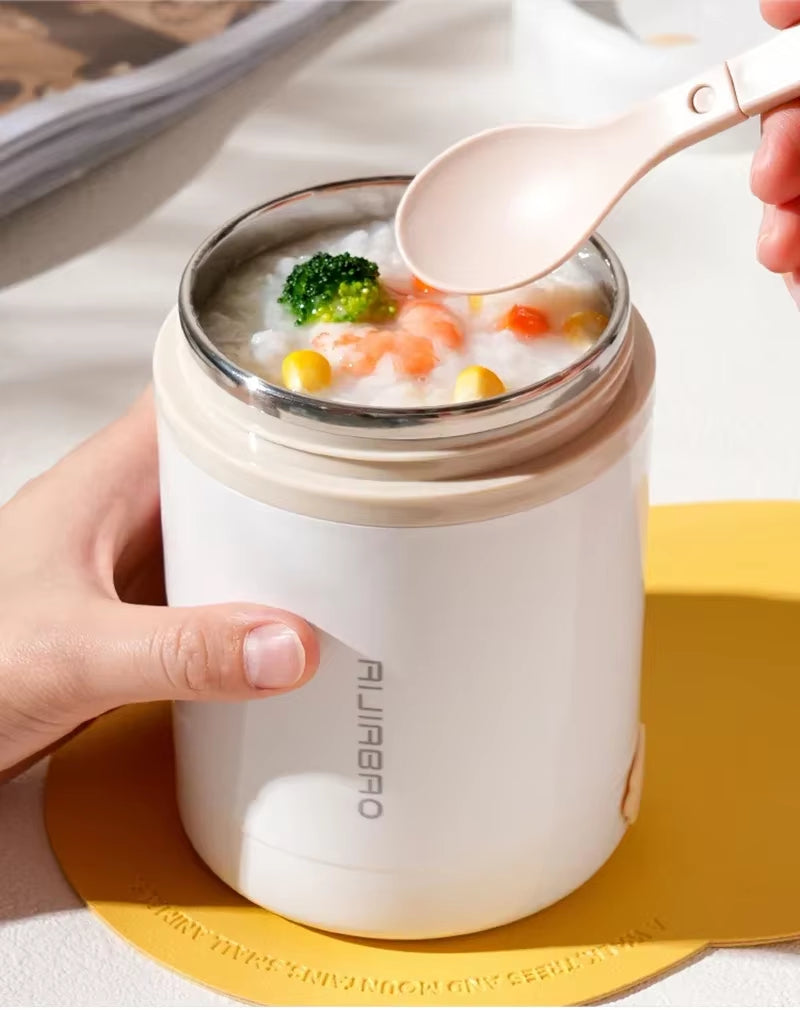 600ML USB Electric Heating Lunch Box - Portable Stainless Steel Food Warmer for Picnic and Milk Drinks, Compatible with 5V, 12V, and 24V Power Sources