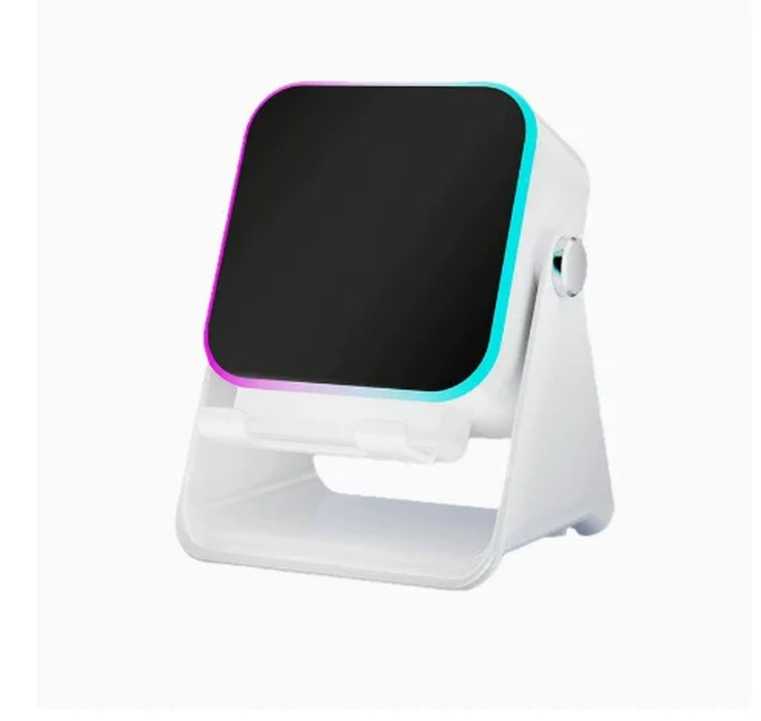 5-in-1 Wireless Induction Speaker with 8-Mode RGB Lighting and Surround Sound - Portable Bluetooth Phone Stand