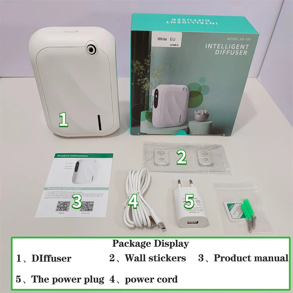 Bluetooth Aroma Diffuser with 200m³ Coverage and App Control for Home Fragrance Distribution