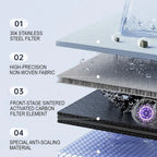 Faucet Extender Water Filter with UV Light and LED Display for Kitchen Anti-Scaling and Sterilization