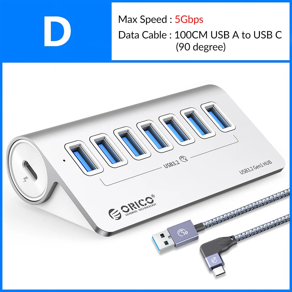 10Gbps USB 3.2 Type-C Docking Station Hub with PD60W Charging Adapter and Multi-Port Switch for PC and Laptop Accessories