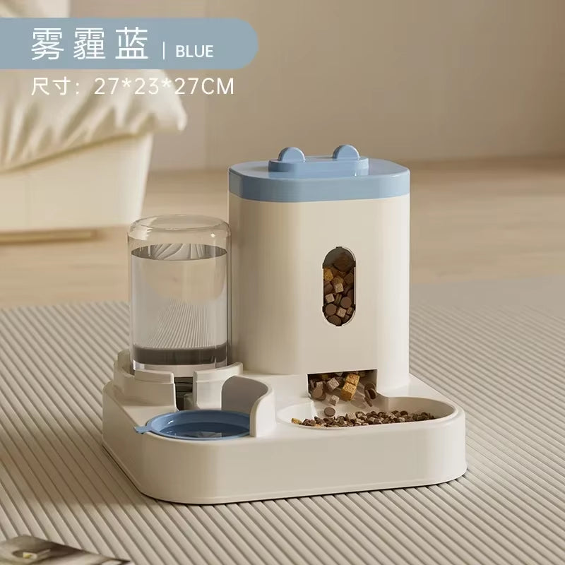 Automatic Pet Feeder and Water Fountain with Large Capacity Food Storage for Dogs and Cats