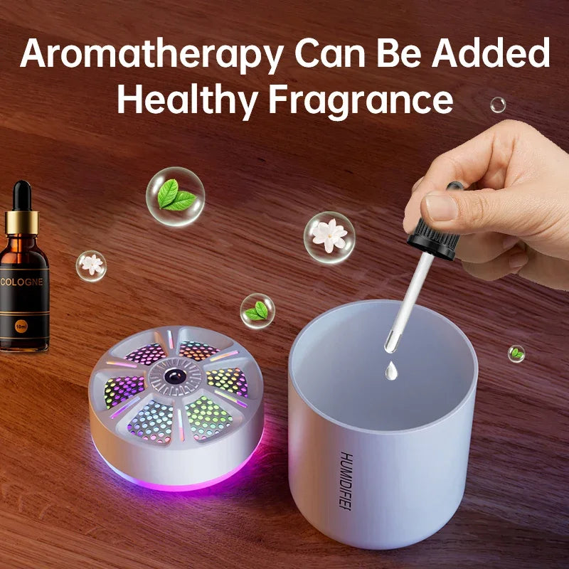Professional Air Humidifier and Aroma Diffuser 180ML with Colorful LED Lights for Home, Car, and Bedroom Use
