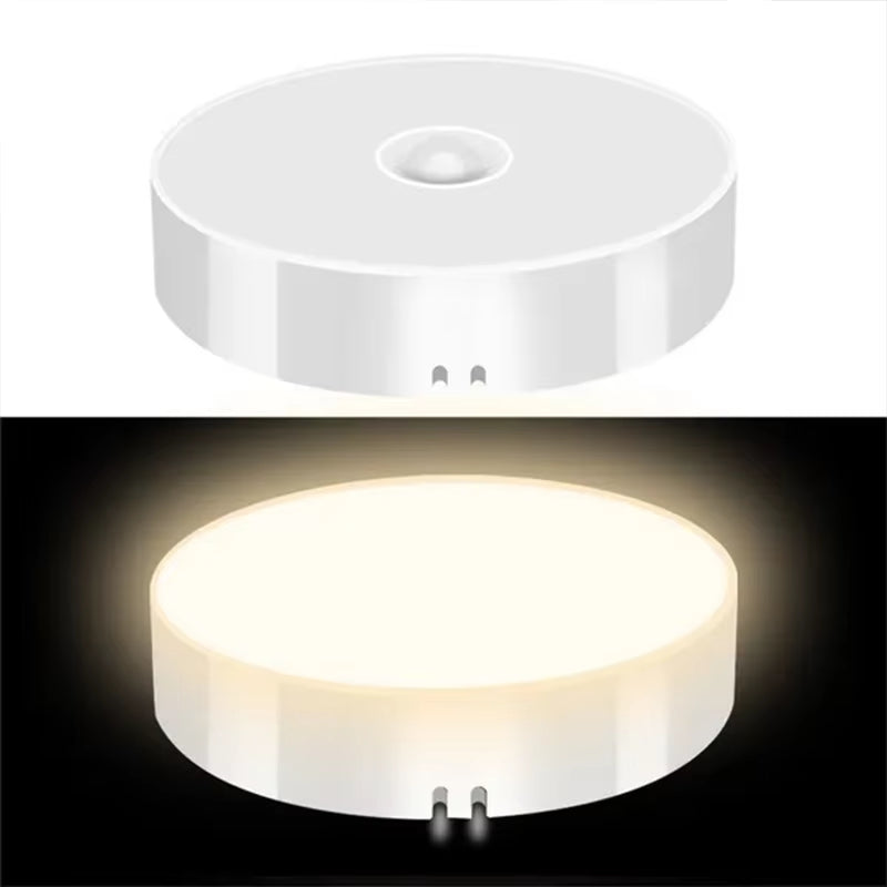 Rechargeable Motion Sensor LED Night Light for Kitchen Cabinets, Wardrobes, and Staircases - Wireless Closet Illumination