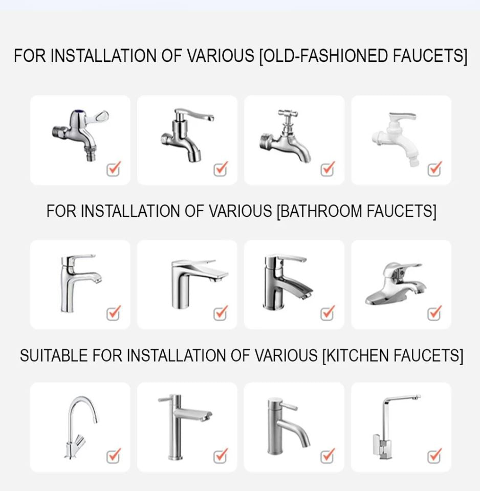 Faucet Extender Water Filter with UV Light and LED Display for Kitchen Anti-Scaling and Sterilization