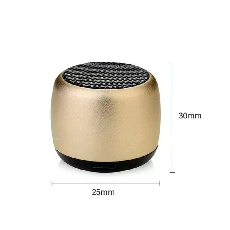Mini Wireless Bluetooth Speaker - Portable Metal Loudspeaker for Mobile Phones and Computers