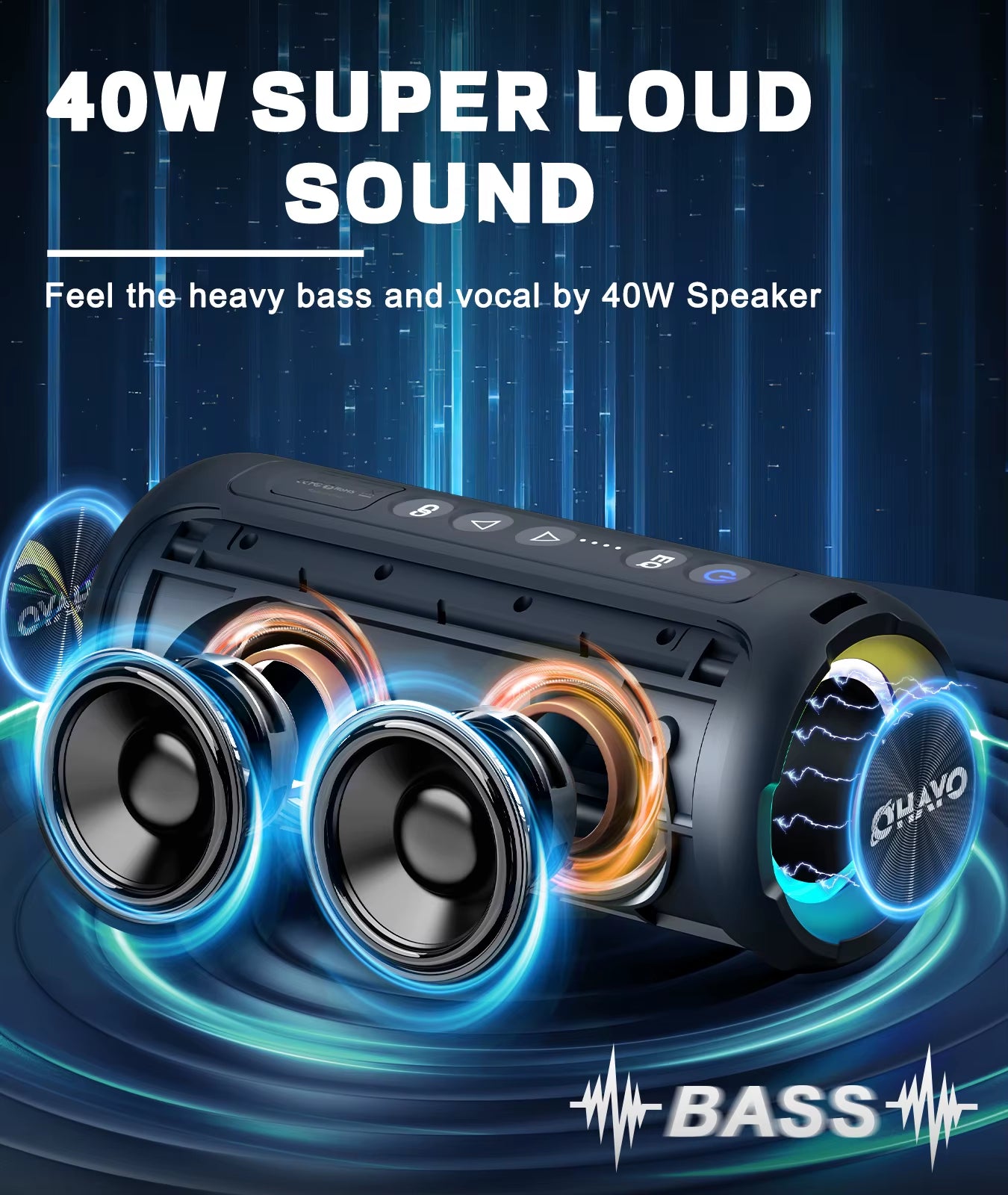 X8 Pro Waterproof Bluetooth Speaker - Portable High-Performance Sound System with Bass Boost, Dual Pairing, and TF/AUX Input