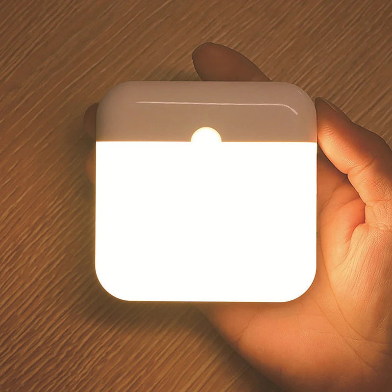 Rechargeable Motion Sensor LED Night Lights - Wireless Wall Lamp for Closets, Stairs, Kitchens, Bedrooms, and Garages