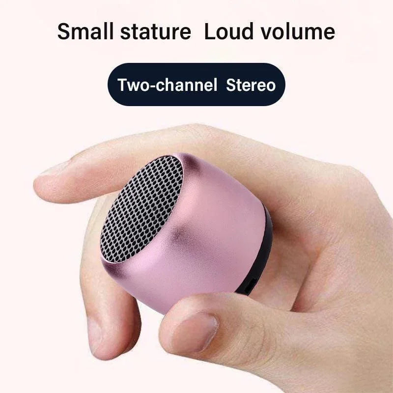 Mini Wireless Bluetooth Speaker - Portable Metal Loudspeaker for Mobile Phones and Computers