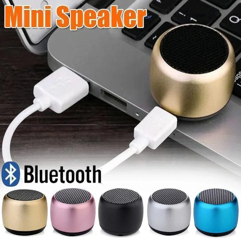 Mini Wireless Bluetooth Speaker - Portable Metal Loudspeaker for Mobile Phones and Computers