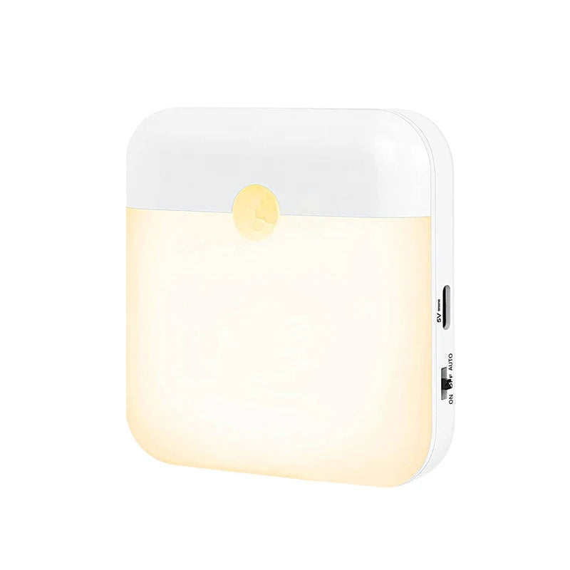 Rechargeable Motion Sensor LED Night Lights - Wireless Wall Lamp for Closets, Stairs, Kitchens, Bedrooms, and Garages