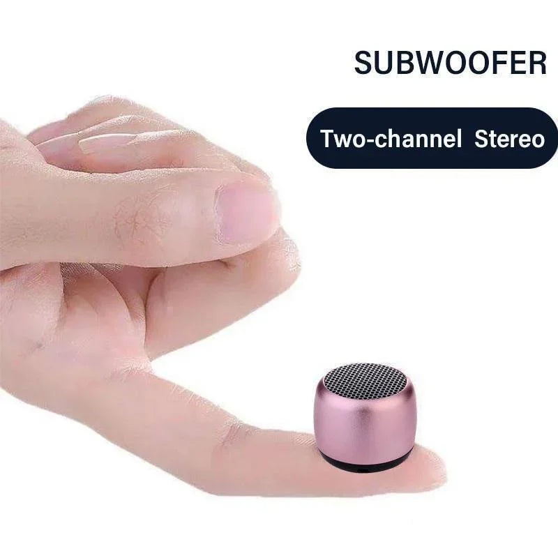 Mini Wireless Bluetooth Speaker - Portable Metal Loudspeaker for Mobile Phones and Computers