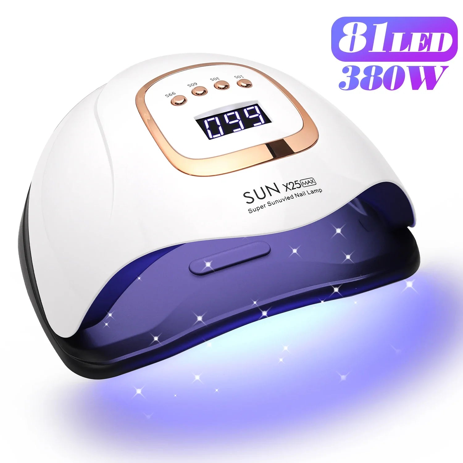 Elevate Your Nail Game with the SUN X25MAX 81LED UV Nail Lamp - The Ultimate Quick-Dry Solution for Gel Polishes in Salons and at Home