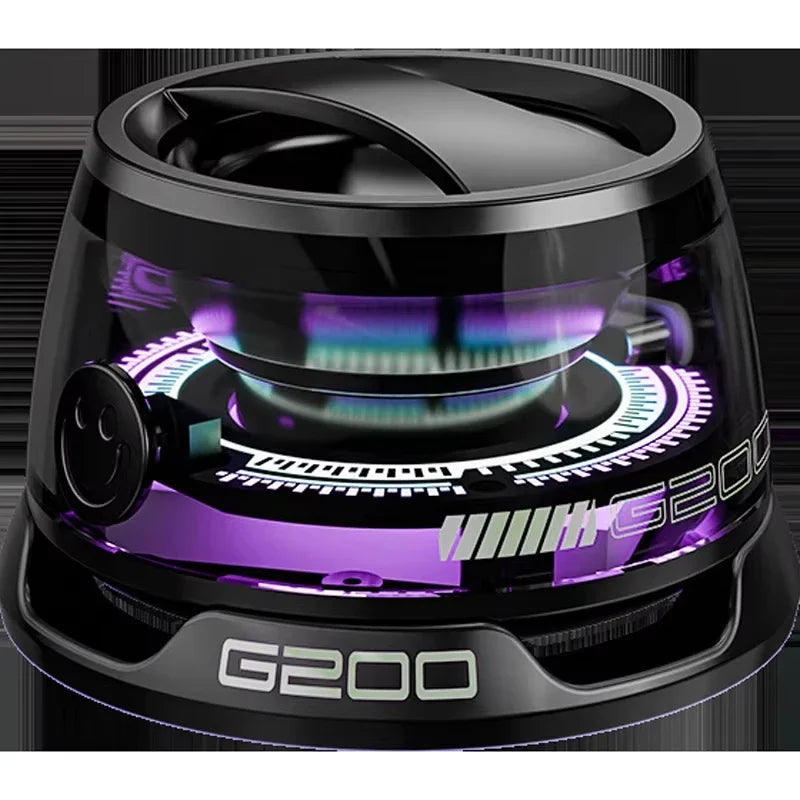 HECATE G200 Portable Bluetooth Speaker with RGB Lighting, Magnetic Design, BT5.3 Connectivity, 7-Hour Playback, and Integrated Phone Holder