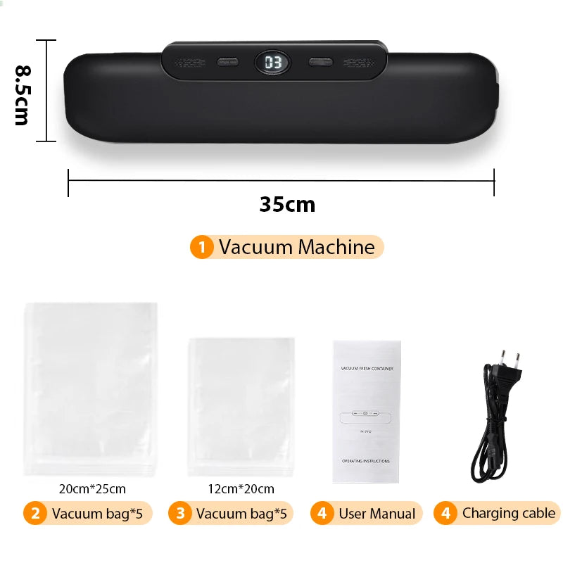 Professional Vacuum Sealer Machine - Includes 10 Bags