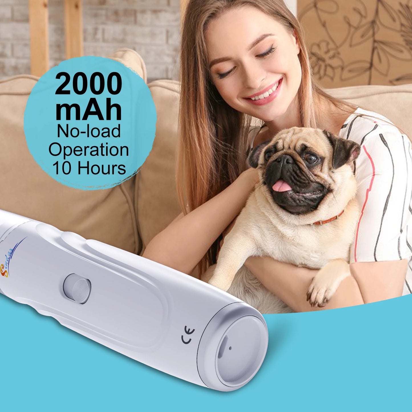 Revolutionary USB Rechargeable Electric Dog Nail Grinder & Trimmer - Painless, Quiet, 2-Speed Grooming Tool for Happy Paws