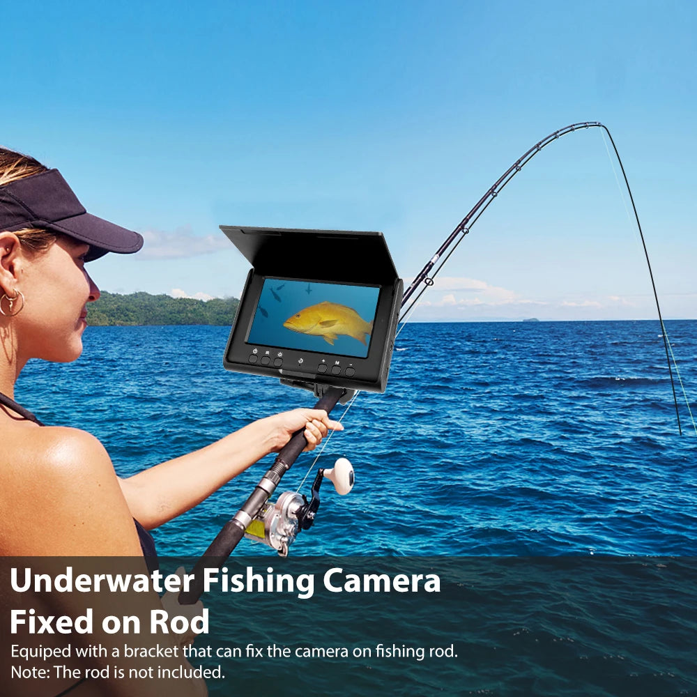 Discover the Depths with Our 4.3-Inch Portable Underwater Fish Finder - 15M Cable, 1000TVL Camera & 6 IR LEDs for Ultimate Fishing Success!