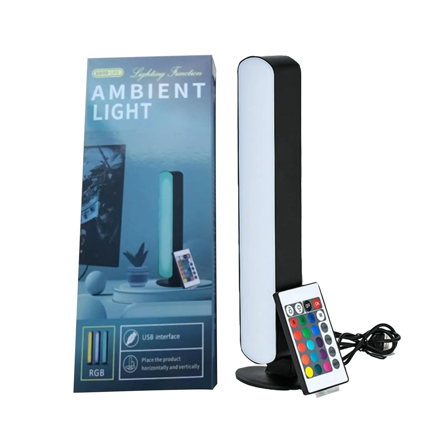 Transform Your Space with the Smart LED Table Lamp - Remote-Controlled RGB Lighting in 16 Colors for Gaming and Decoration