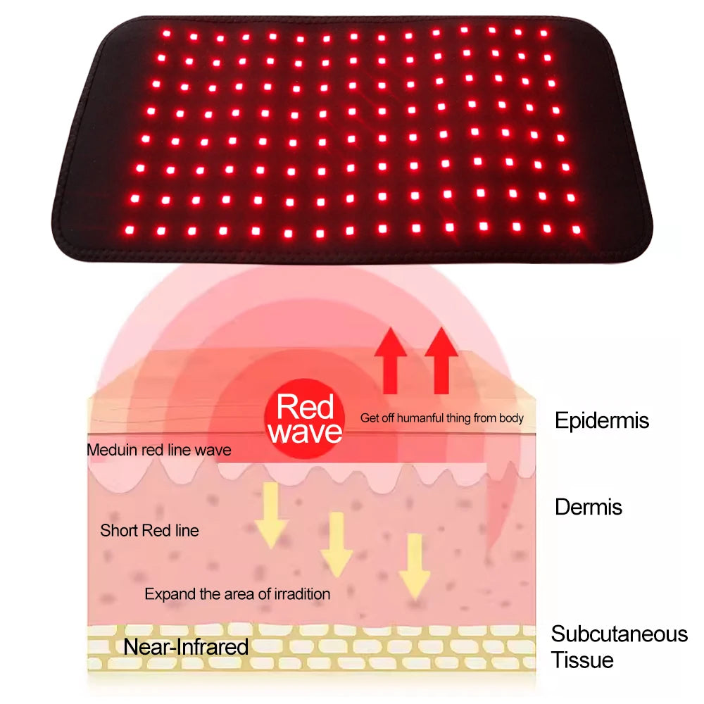 Revolutionary 120 LED Red Light Therapy Belt for Ultimate Back Pain Relief - Experience Soothing Joint and Muscle Recovery at Home