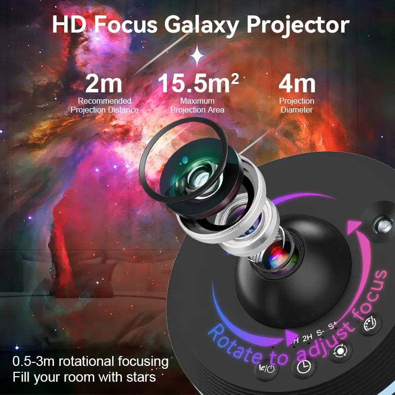 Transform Your Child's Room with the 12-in-1 Galaxy Star Projector: Enchanting Meteor Night Light & Planetarium Experience