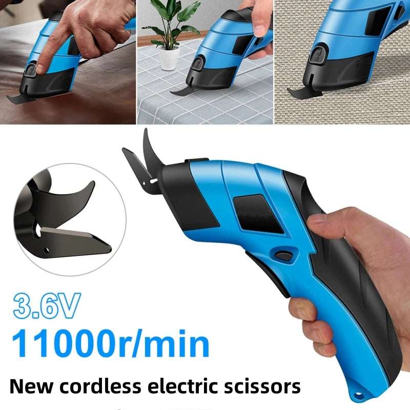 Revolutionary Cordless Electric Tailoring Scissors: USB Rechargeable for Effortless Cutting of Cotton, Leather, and More