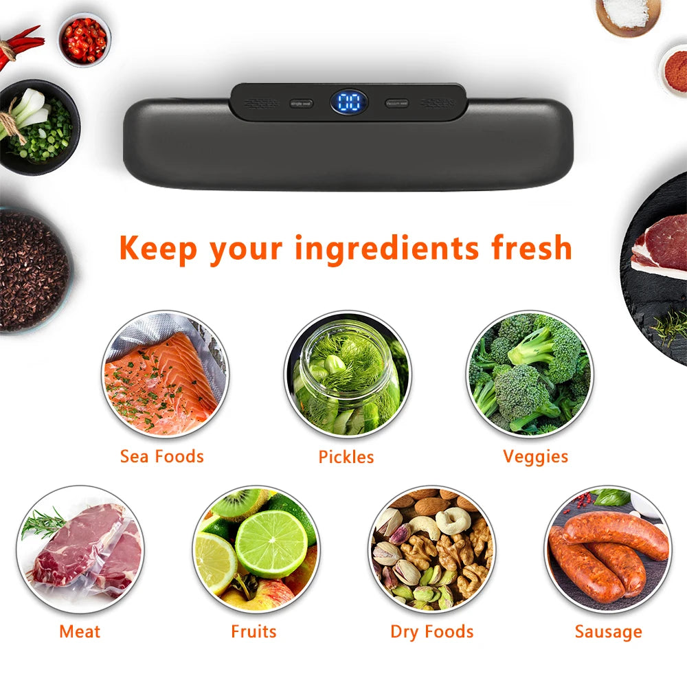 Ultimate Food Preservation with the Professional Vacuum Sealer Machine – Includes 10 Free Vacuum Bags!