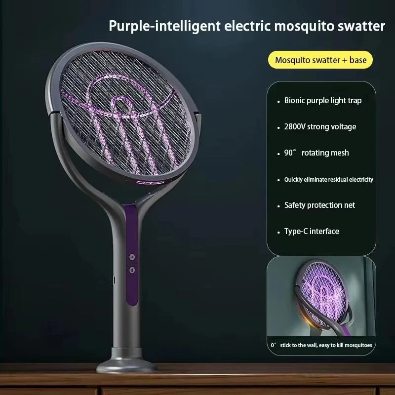 Revolutionary Telescopic Mosquito Swatter: Effortless Bug Control with USB Charging and Adjustable Reach
