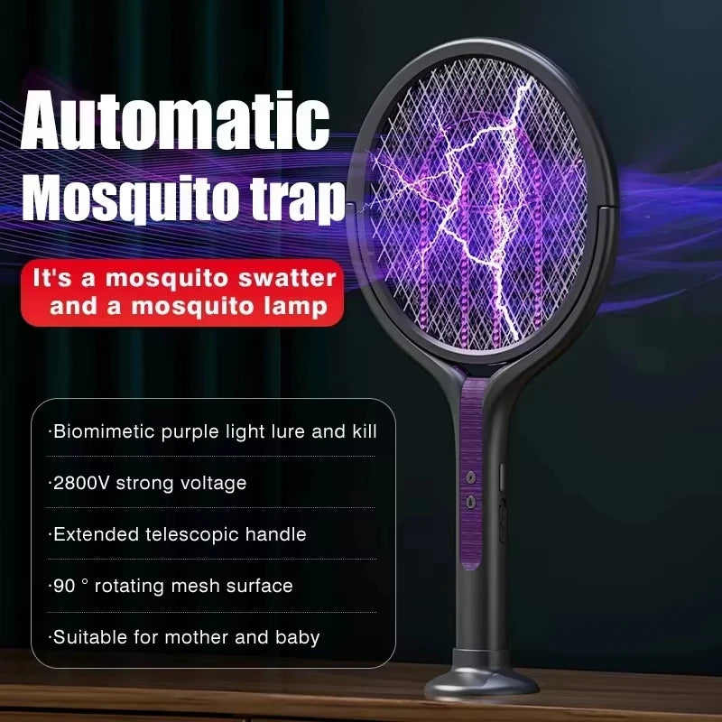 Revolutionary Telescopic Mosquito Swatter: Effortless Bug Control with USB Charging and Adjustable Reach