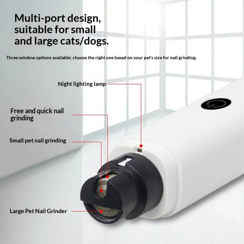 Transform Your Pet's Grooming Routine with the Professional Electric Nail Grinder - Quiet, Safe, and Rechargeable Claw Trimmer for Dogs and Cats!