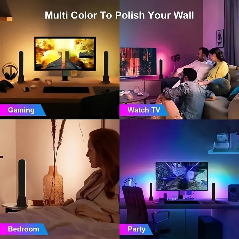 Transform Your Space with the Smart LED Table Lamp - Remote-Controlled RGB Lighting in 16 Colors for Gaming and Decoration