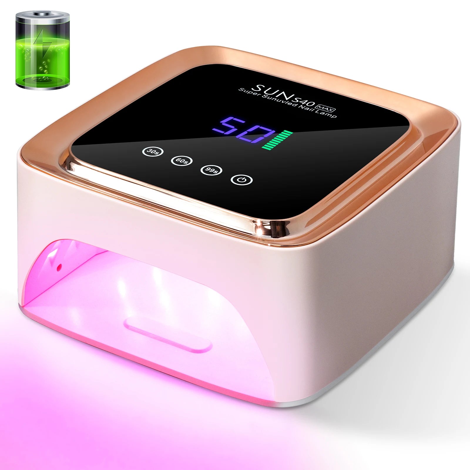 Experience Professional Nail Care Anywhere with Our Advanced Rechargeable UV LED Nail Lamp – 57 Beads for Quick Gel Curing!