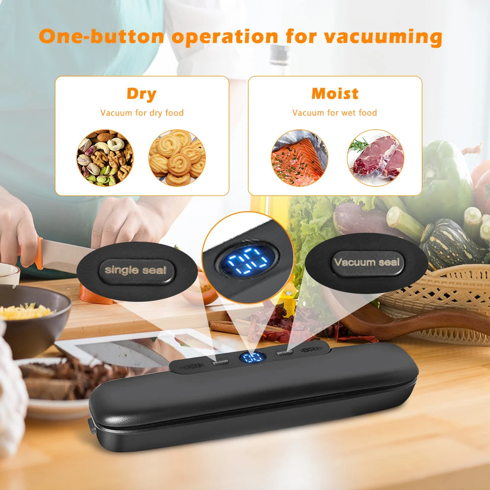 Ultimate Food Preservation with the Professional Vacuum Sealer Machine – Includes 10 Free Vacuum Bags!