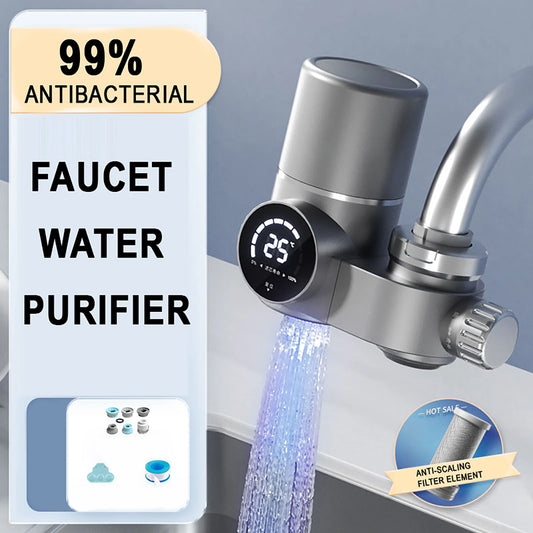 Faucet Extender Water Filter with UV Light and LED Display for Kitchen Anti-Scaling and Sterilization