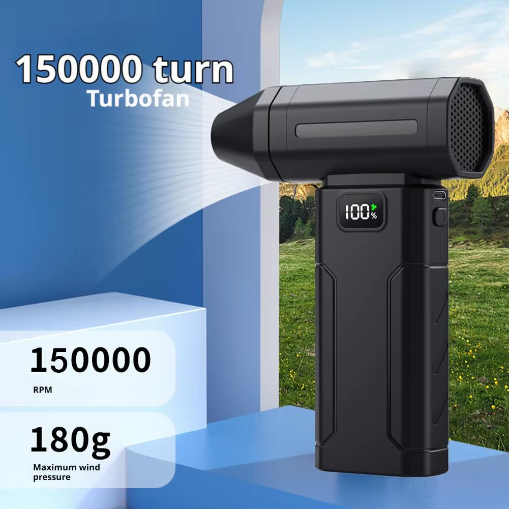 X8 Brushless Turbo Jet Fan Blower - 150,000 RPM High-Power Electric Air Blower and Vacuum Dust Cleaner - Portable Heavy-Duty Fan