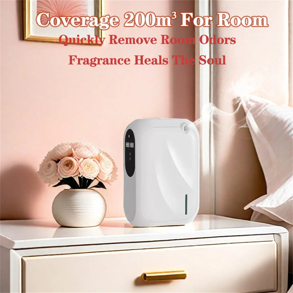 Bluetooth Aroma Diffuser with 200m³ Coverage and App Control for Home Fragrance Distribution