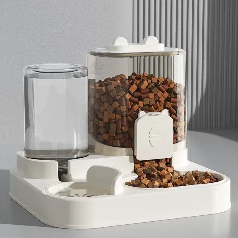 Automatic Pet Feeder and Water Fountain with Large Capacity Food Storage for Dogs and Cats