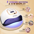 Elevate Your Nail Game with the SUN X25MAX 81LED UV Nail Lamp - The Ultimate Quick-Dry Solution for Gel Polishes in Salons and at Home