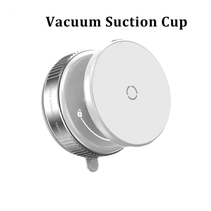 Premium Magnetic Car Phone Holder with Foldable MagSafe Design - 360° Adjustable Vacuum Mount for Versatile Use in Car, Desk, and Bathroom