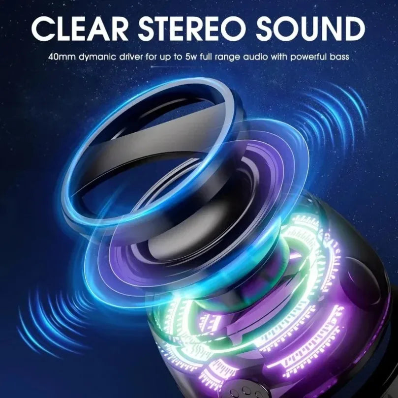 HECATE G200 Portable Bluetooth Speaker with RGB Lighting, Magnetic Design, BT5.3 Connectivity, 7-Hour Playback, and Integrated Phone Holder