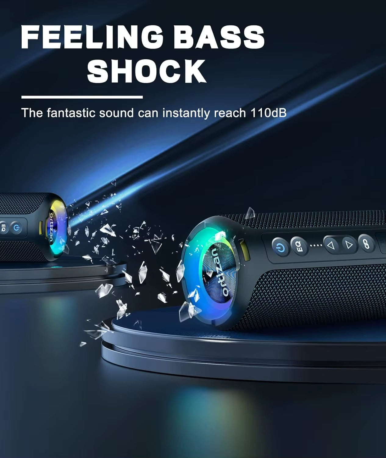 X8 Pro Waterproof Bluetooth Speaker - Portable High-Performance Sound System with Bass Boost, Dual Pairing, and TF/AUX Input