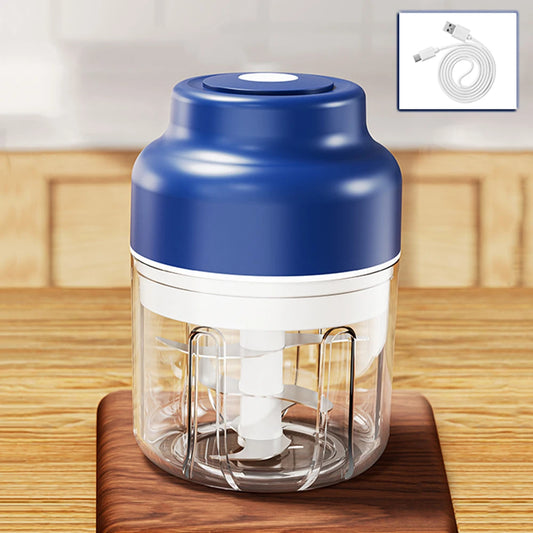 320ml Electric Food Chopper - USB Rechargeable Garlic and Meat Grinder, Portable Blender