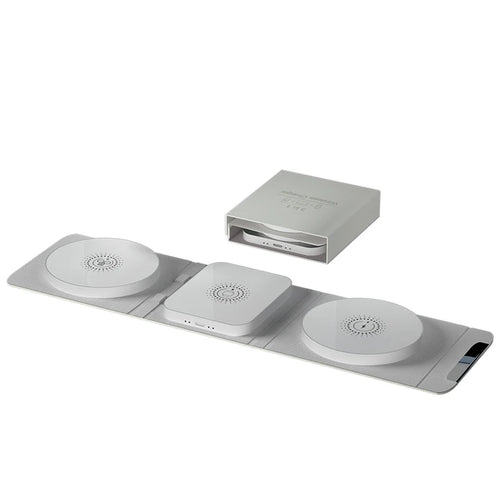 3-in-1 Magnetic Wireless Charging Station - 30W Fast Charging Pad and Foldable Stand for iPhone 16-12 and Apple Watch Series 8-7