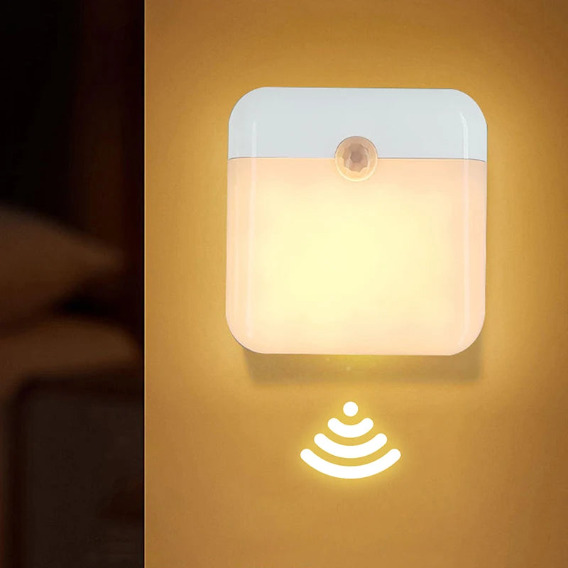 Rechargeable Motion Sensor LED Night Lights - Wireless Wall Lamp for Closets, Stairs, Kitchens, Bedrooms, and Garages