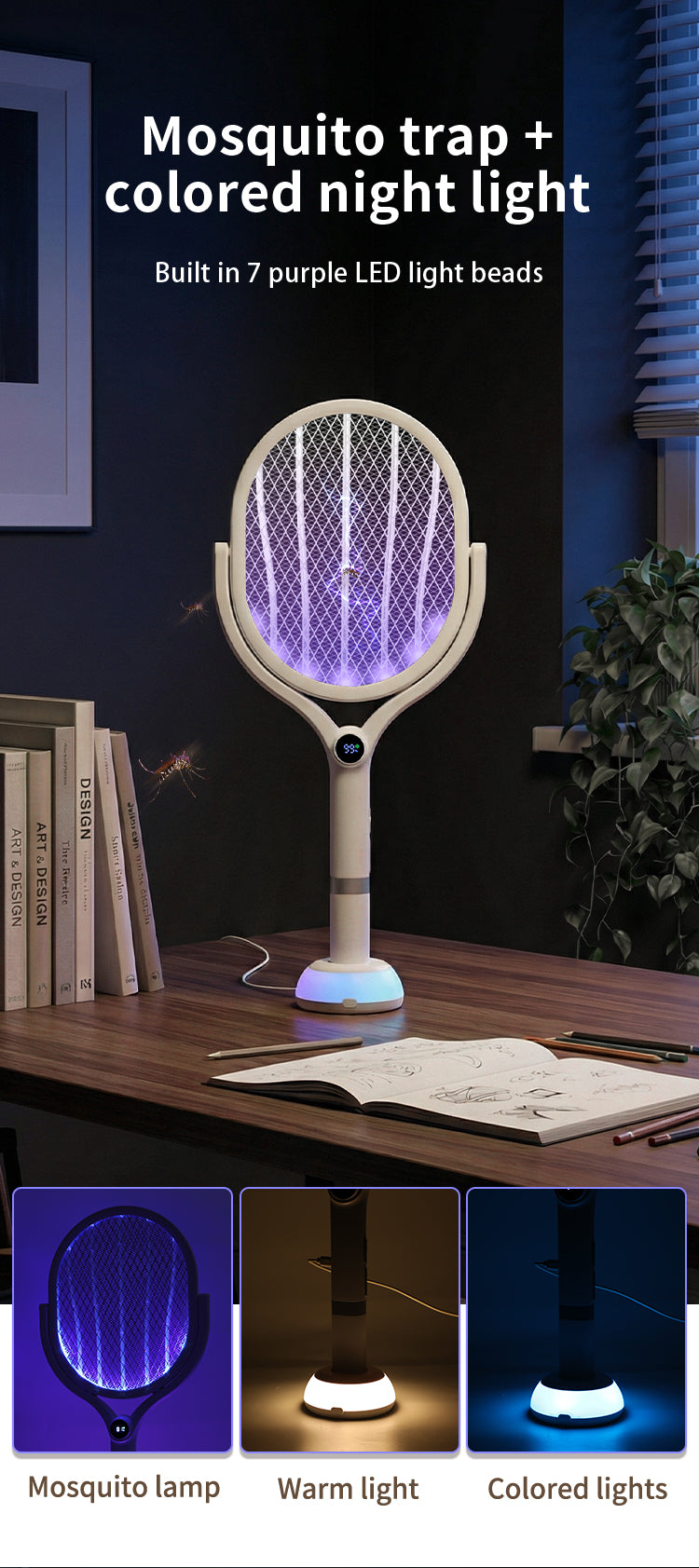 LumiSmart™ - Rechargeable Telescopic Electric Mosquito Swatter