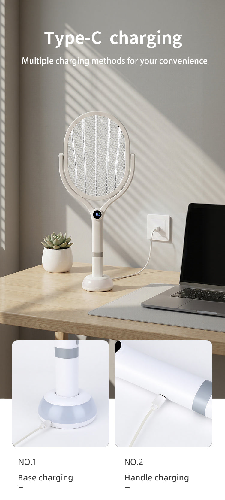 LumiSmart™ - Rechargeable Telescopic Electric Mosquito Swatter